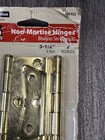 Everbilt Non-mortise Hinges 2 Pack 3-1 2  Bright Brass Finish New 240922