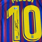 Lionel Messi Signed Fc Barcelona Home Jersey  10 Coa Authenticated