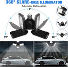 Led Garage Lights 2 Pack -80w  8000lm 6500k Led Shop Light With 3 Deformable Pan