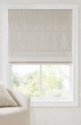 Cordless Roman Shades Total Blackout  Thermal  Single Panel 35 wx64 h Linen New