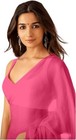 Alia Bhatt Baby Pink Pure Georgette Saree unstitched Blouse Piece Rocky And Rani