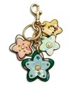 Coach Mystical Wildflower Cluster Leather Key Chain Bag Charm C8346 Brand New