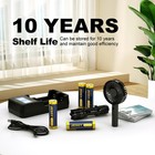 Jessy 4 Pack 18650 Rechargeable Battery Charger Set  Flat Top 3300mah 3 7 Volt