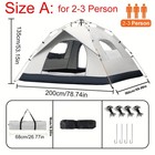 3-4 Person Pop Up Tents Waterproof Windproof Instant Tent For Camping Hiking New