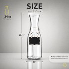 34 Oz Clear Round Glass Carafe Set Of 4 With Lids - Wide Mouth Beverage Bottles