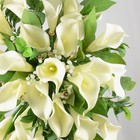 Artificial Wedding Flowers Silk Brides Shower Bouquet In Ivory Cream Calla Lily