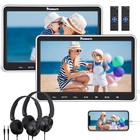 2 X 10 1  Screen Car Headrest 2 Dvd Player Tv Usb Sd Hdmi Monitor W  Headphones