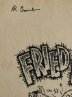 Robert Crumb  handmade  Drawing On Old Paper Signed   Stamped  Vtg Art
