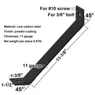 4 Pack 11-1 8  X 1-1 2  45-degree Angle Bracket For X 1-1 2   Black