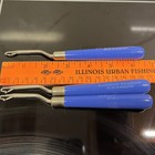3 Readicut Shillcraft Latch Hook Tools England Made Blue Handle Rug Yarn Hooking