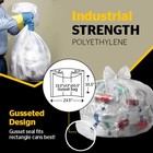 Heavy Duty 55 Gallon Transparent Trash Bags 50 Pack 1 5 Mil Industrial Strength