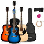 Sonart 41  Acoustic Folk Guitar 6 String W case Strap Pick Strings For Beginners