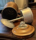Vintage Copper Stovetop Coffee Percolator Pot Glass Knob With All Internal Parts
