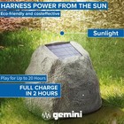 Used Gemini Solar Bluetooth Rock Speakers Pair Outdoor Weather-resistant Led