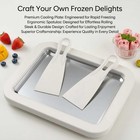 Rolled Ice Cream Maker Kit  Diy Roll Tray With 2 Normal  White 