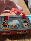 Vintage Fisher Price 1962 Lunch Box With Thermos Toy Farmer Theme