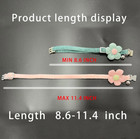 1pc Adjustable Cat Collar With Bell Cute Flower Pet Necklace Strap - New