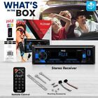 Pyle Stereo Receiver Power Amplifier-  Single Din W  Remote Control  black 