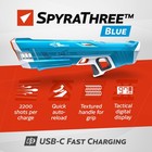 Spyra Electric Water Blaster Outdoor Squirt Gun For Pool Games  Spyrathree  Blue