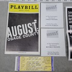 August  Osage County Playbill 2008  Tracy Letts  1 Ticket  2 Slips - Free Ship