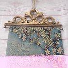 Manual Woodworkers   Weavers Tapestry Wall Hanging Birds Of The Air Gold Scroll 
