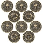 10 Pcs Memento Mori Coins - Metal Skull Challenge Tokens  Stoic Reminder Medalli