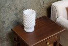 Dollhouse Modern Table Lamp White Cylinder 1 12 Scale Miniature 12 Volt W  Plug