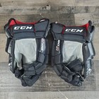 High School Ccm Pro Hockey Gloves Size Sr  14 Black And White Very Good
