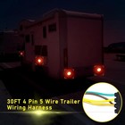 30ft 4 Pin 5 Wire Trailer Wiring Harness Kit 18awg Pure Copper Wires