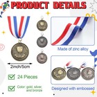 Roundfunny 9 Pcs 1st 2nd 3rd Place Metal Winner Award Medals Set Trophy