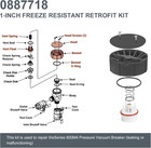 0887718 1 Inch Backflow Convert Kit For Watts 800m4-qt  800m4-fr