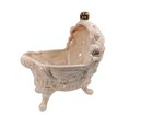 Beautiful Ceramic Baby Bassinet Crib Cradle Planter  unique Gifts  H 11  X L 12 