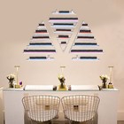 3 Pcs Triangle Wall-mounted Nail Polish Display Racks White 5-tier Display Shelf