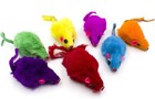 20 Rainbow V2 0 Mice Catnip Rattle Sound Made Of Real Rabbit Fur Cat Toy Mouse