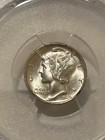 1940 P Mercury Silver Dime Pcgs Ms66 Gold Shield