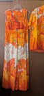 Island Casuals Vintage 60 s Hawaiian Floral Long Dress 14 W over Shirt Size   