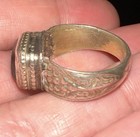 Antique Or Vintage Ring Green Gem Slightly Silvered P1