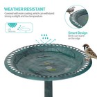 28  Luxury Bird Bath Garden Decorative Assembled  Verdigris Bird Feeder