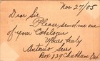 Canada 1905 Postal Stationery Postcard Addr Lancaster Mass   Postmark Ontario