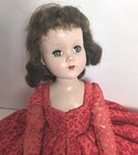 Arranbee Nanette Doll 18  Hard Plastic Brunette Walker Vintage 1950s Rb