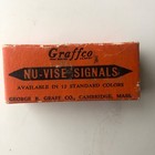 Vintage Red Graffco Vise Signals  - Metal Tags  Light Red