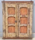 Antique Wooden Wall Hanging Window Panel Frame Original Old Hand Crafted