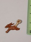 Vtg Vote Democratic Foldable Button Pin Red Donkey