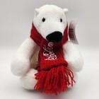 Coca-cola White Polar Bear Red Scarf 4    Mini Plush Stuffed Animal Nwt 2021