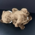 Vintage Teddy Get Ready Brown Cat Plush White Pink Ears Blue Eyes Stuffed Animal