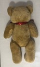 Vintage Teddy Bear Plush Stuffed Animal Jointed  Bow 12 