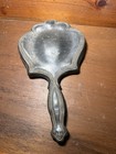 Antique Art Nouveau Hand Mirror Frame Monogrammed Vanity Mirror Silverplate