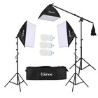 86  Photography Studio 3 Soft Box Light Stand Continuous Lighting Kit Diffuser