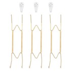 Wall Plate Hangers 3 Pack Fits 10-14 Inch Stainless Steel Gold Finish Rubber Tip
