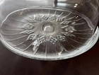 Vintage 2-in-1 Clear Glass Cake Stand With Dome Lid     Doubles As Punch Bowl 